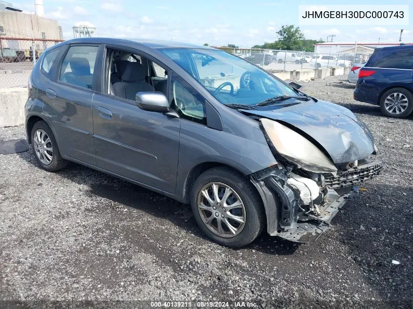 JHMGE8H30DC000743 2013 Honda Fit