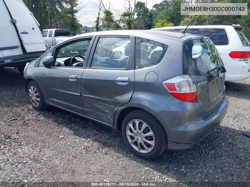 JHMGE8H30DC000743 2013 Honda Fit