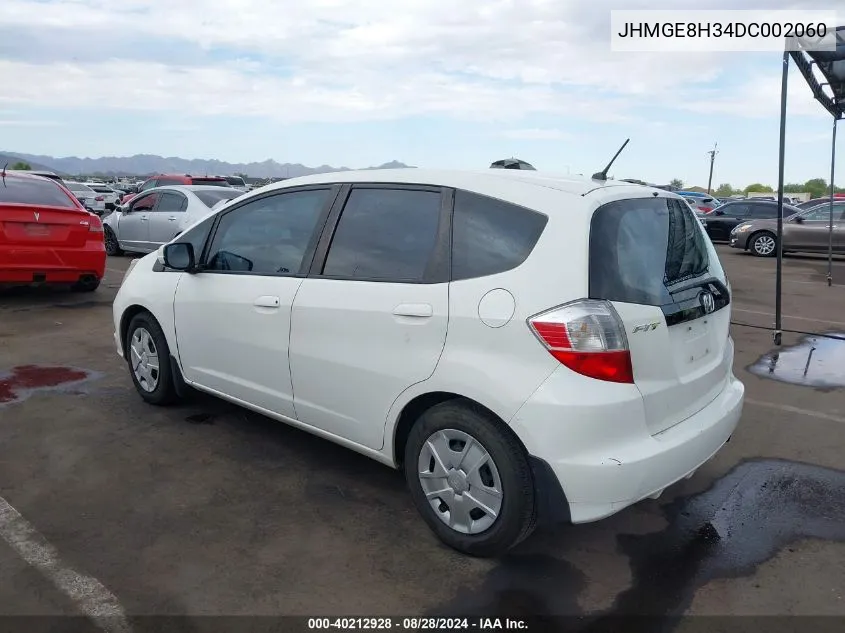 2013 Honda Fit VIN: JHMGE8H34DC002060 Lot: 40212928