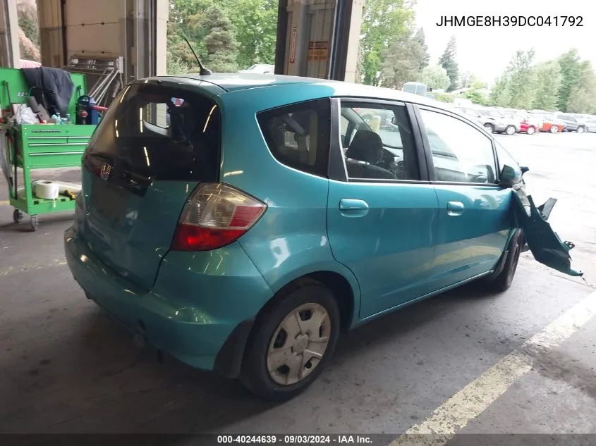 2013 Honda Fit VIN: JHMGE8H39DC041792 Lot: 40244639