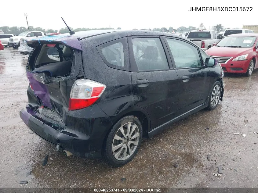 JHMGE8H5XDC015672 2013 Honda Fit Sport