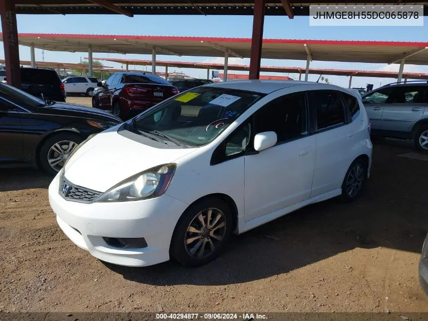 2013 Honda Fit Sport VIN: JHMGE8H55DC065878 Lot: 40294877