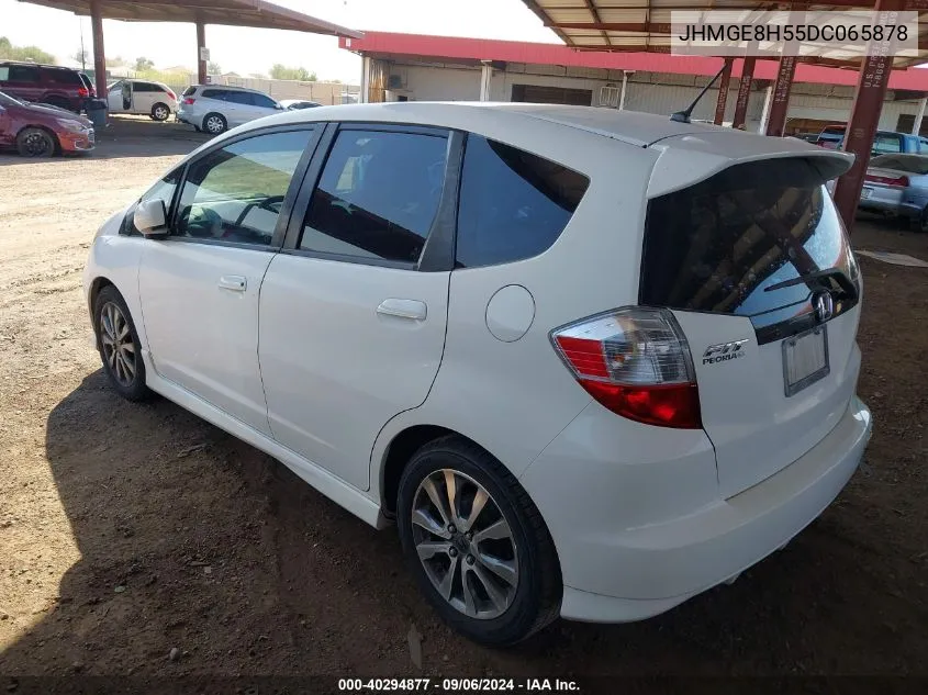 JHMGE8H55DC065878 2013 Honda Fit Sport