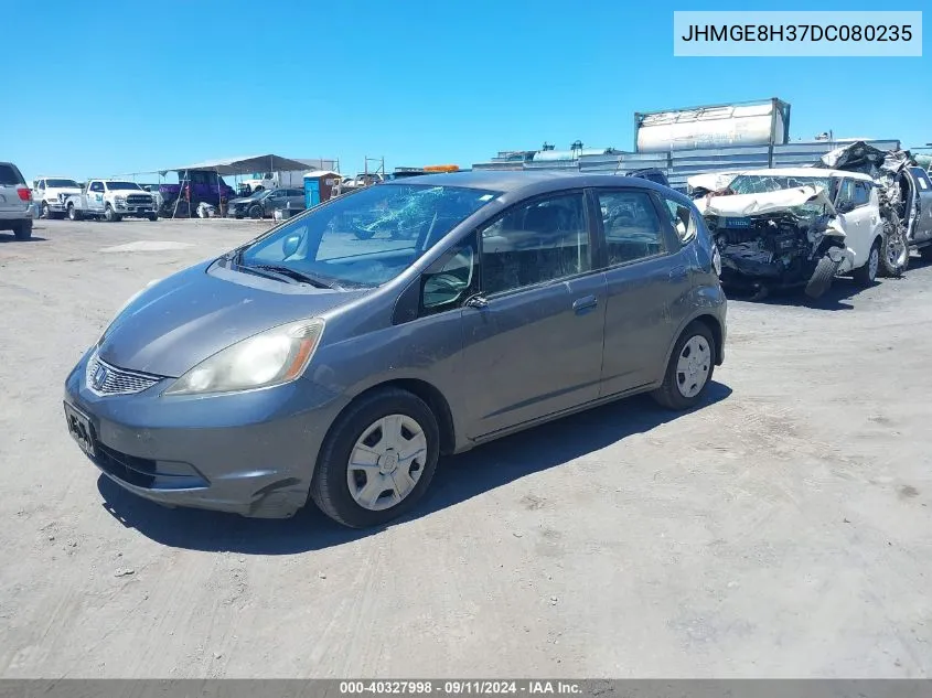 2013 Honda Fit VIN: JHMGE8H37DC080235 Lot: 40327998