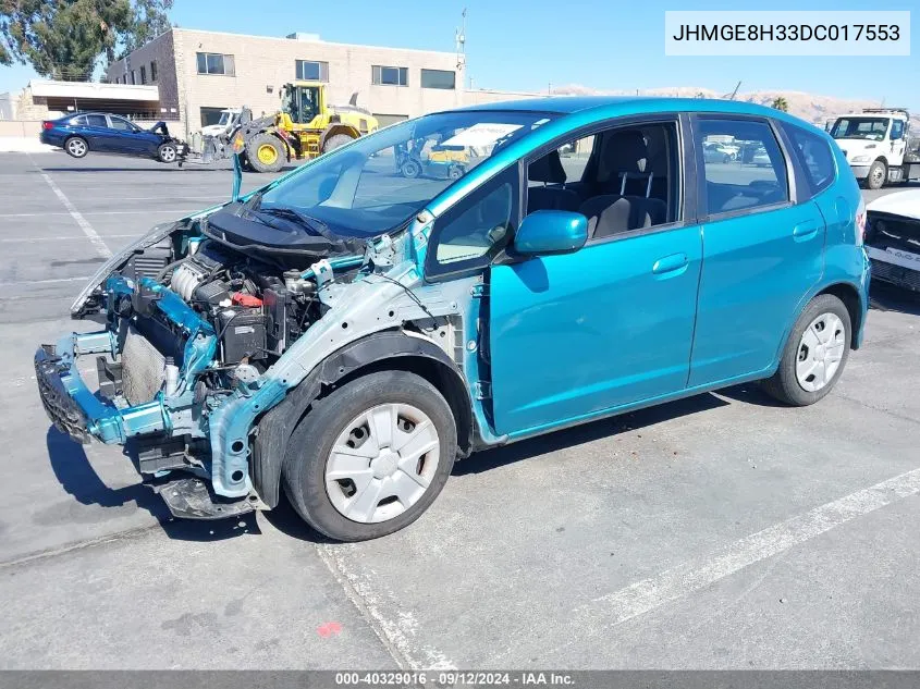 2013 Honda Fit VIN: JHMGE8H33DC017553 Lot: 40329016