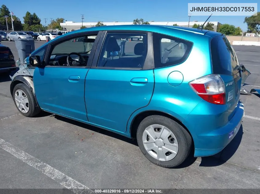 2013 Honda Fit VIN: JHMGE8H33DC017553 Lot: 40329016