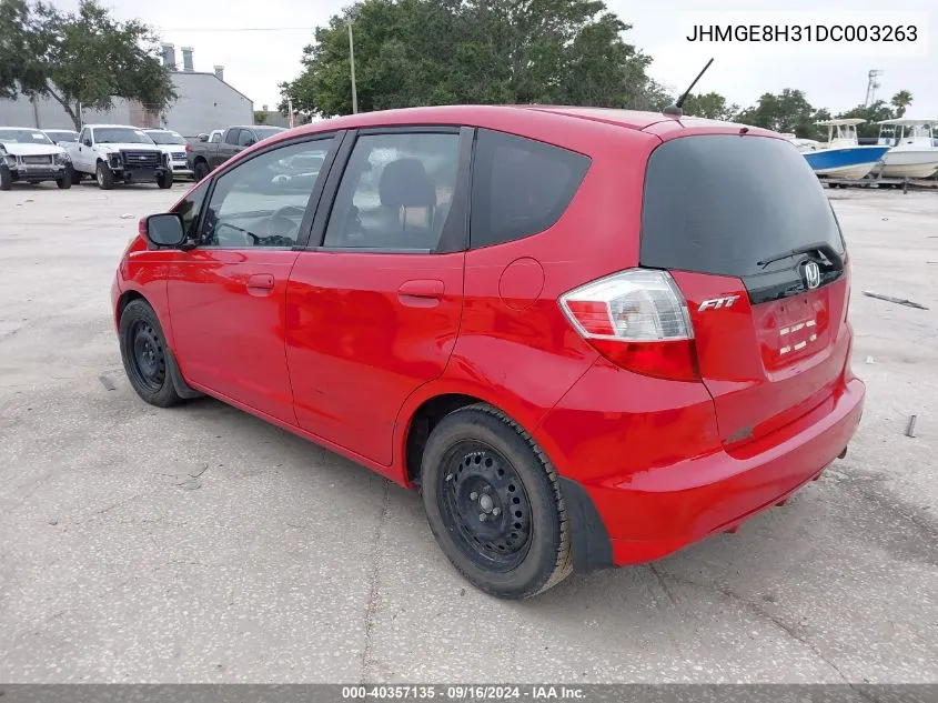 2013 Honda Fit VIN: JHMGE8H31DC003263 Lot: 40357135