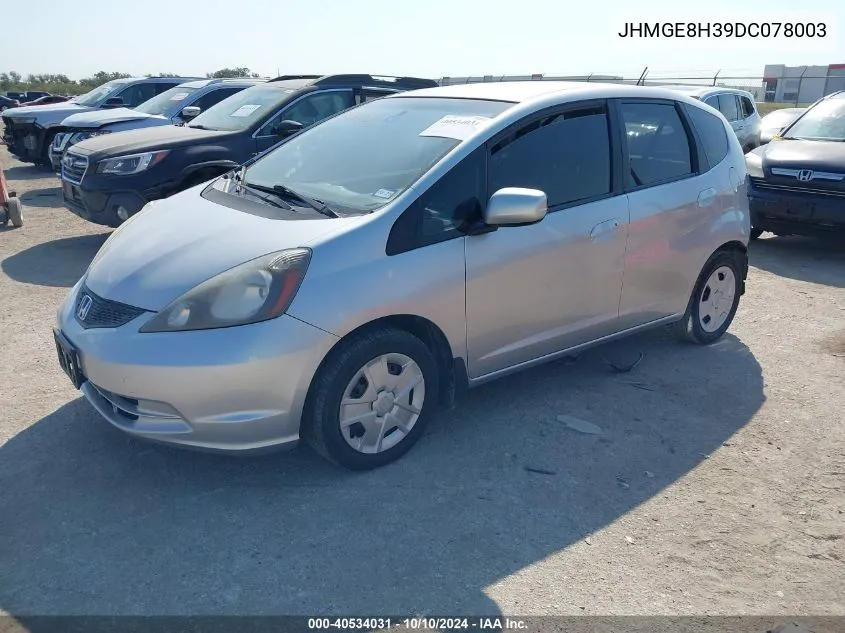 2013 Honda Fit VIN: JHMGE8H39DC078003 Lot: 40534031