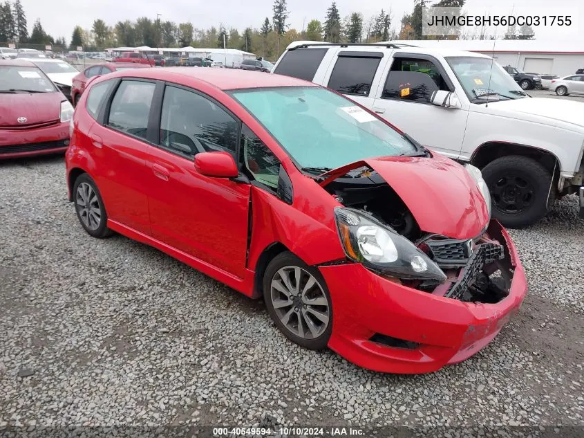 2013 Honda Fit Sport VIN: JHMGE8H56DC031755 Lot: 40549594