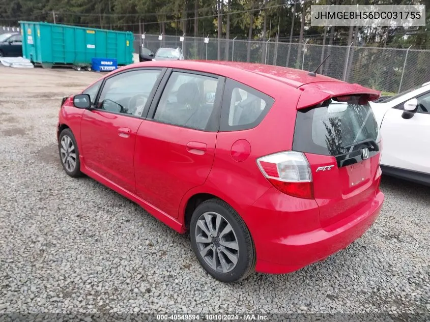 2013 Honda Fit Sport VIN: JHMGE8H56DC031755 Lot: 40549594