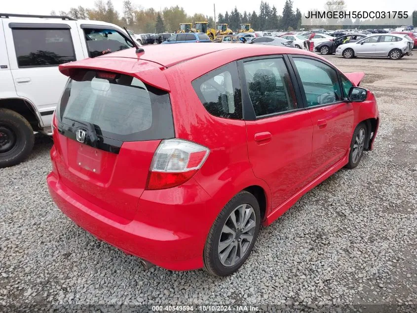 2013 Honda Fit Sport VIN: JHMGE8H56DC031755 Lot: 40549594