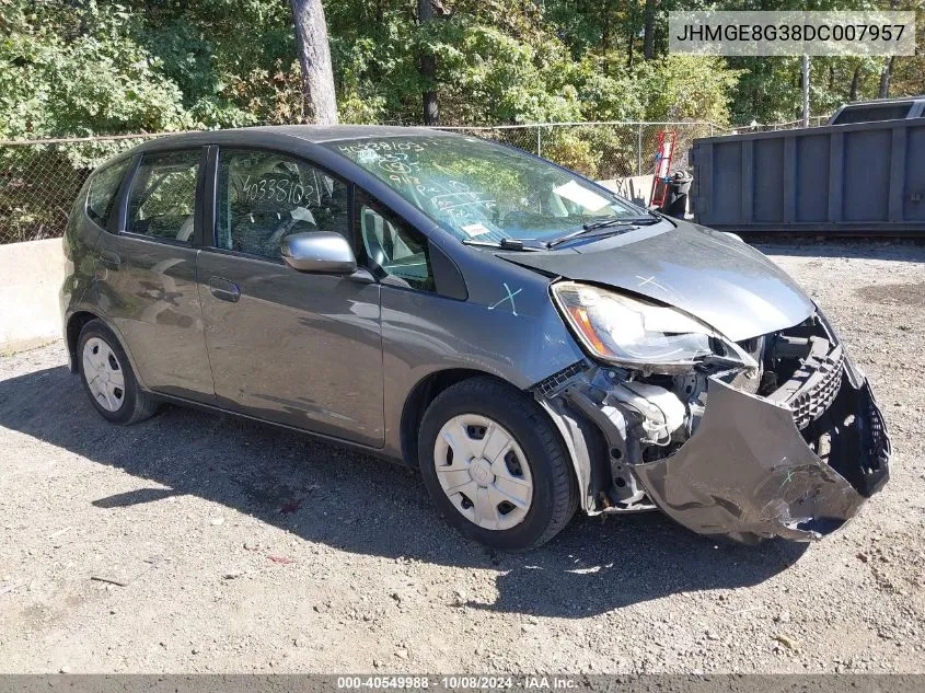 2013 Honda Fit VIN: JHMGE8G38DC007957 Lot: 40549988