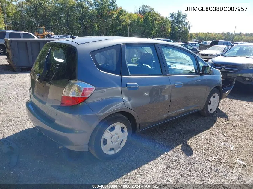 2013 Honda Fit VIN: JHMGE8G38DC007957 Lot: 40549988