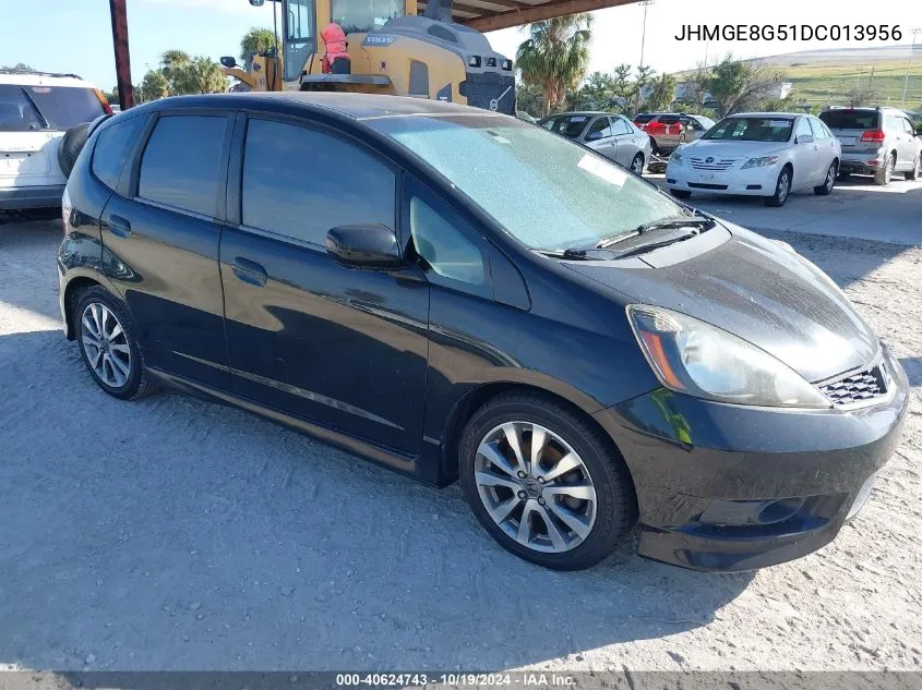 2013 Honda Fit Sport VIN: JHMGE8G51DC013956 Lot: 40624743