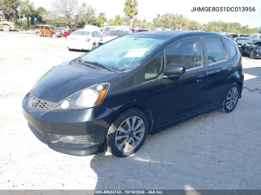 2013 Honda Fit Sport VIN: JHMGE8G51DC013956 Lot: 40624743