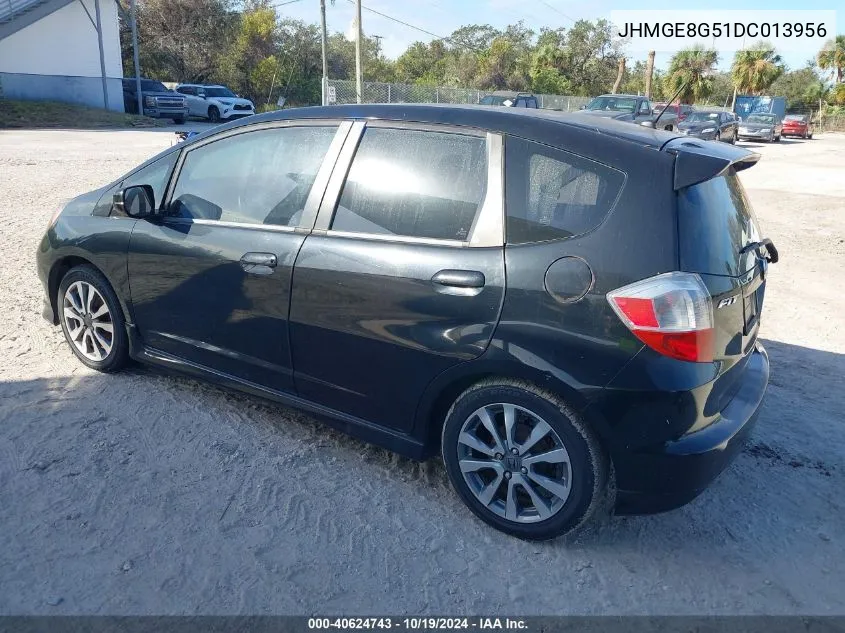 2013 Honda Fit Sport VIN: JHMGE8G51DC013956 Lot: 40624743