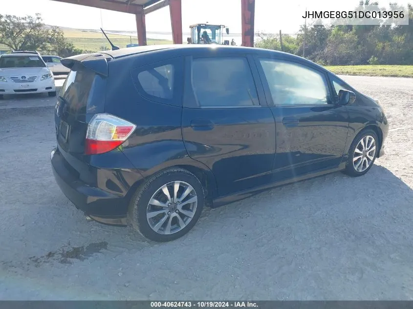 2013 Honda Fit Sport VIN: JHMGE8G51DC013956 Lot: 40624743