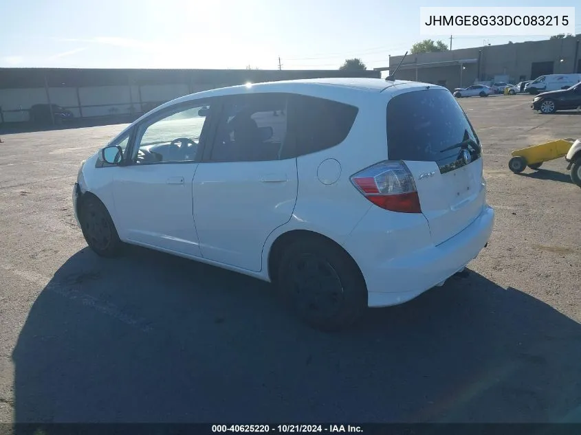 2013 Honda Fit VIN: JHMGE8G33DC083215 Lot: 40625220