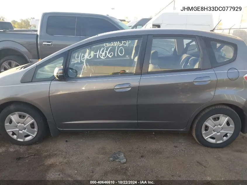 2013 Honda Fit VIN: JHMGE8H33DC077929 Lot: 40646610