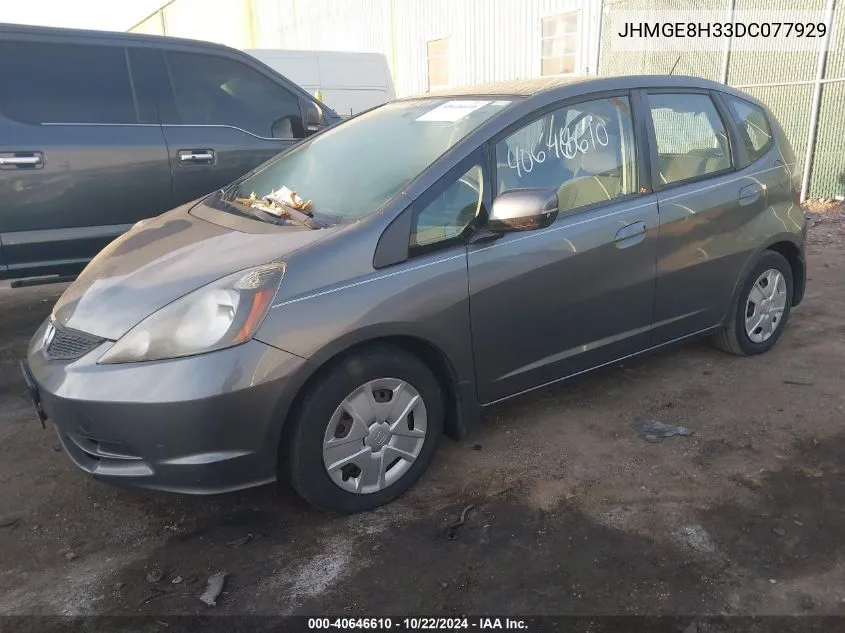 2013 Honda Fit VIN: JHMGE8H33DC077929 Lot: 40646610