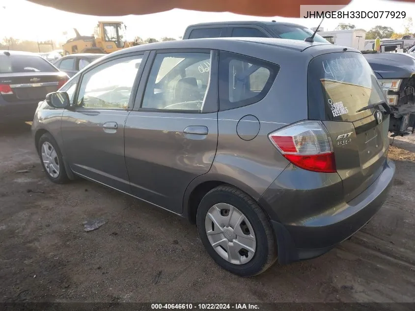 2013 Honda Fit VIN: JHMGE8H33DC077929 Lot: 40646610