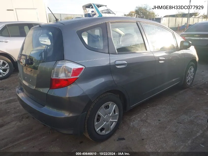 2013 Honda Fit VIN: JHMGE8H33DC077929 Lot: 40646610