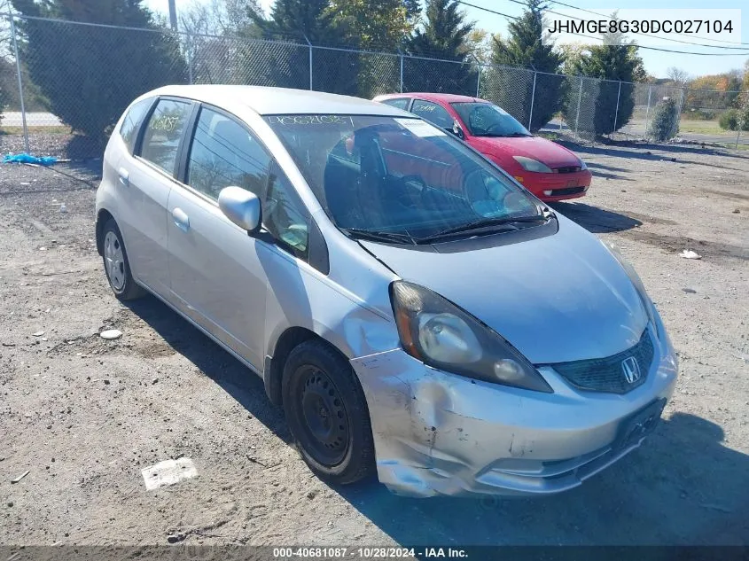 2013 Honda Fit VIN: JHMGE8G30DC027104 Lot: 40681087