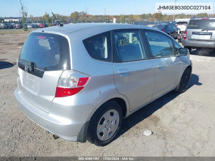 2013 Honda Fit VIN: JHMGE8G30DC027104 Lot: 40681087