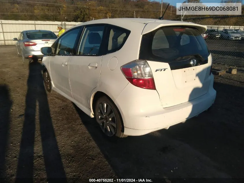 2013 Honda Fit Sport VIN: JHMGE8H69DC068081 Lot: 40755202