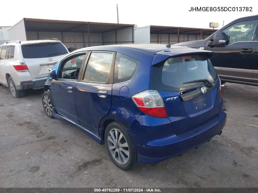 2013 Honda Fit Sport VIN: JHMGE8G55DC013782 Lot: 40792289