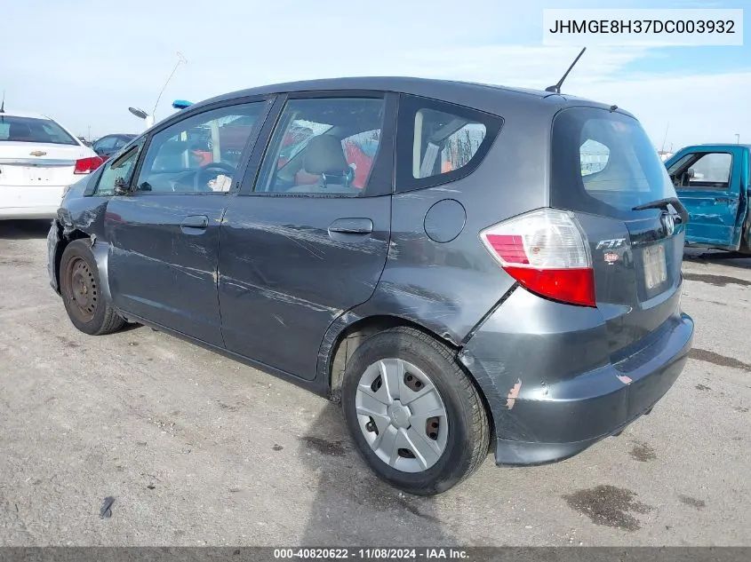 2013 Honda Fit VIN: JHMGE8H37DC003932 Lot: 40820622