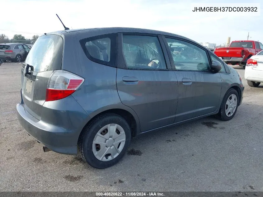 2013 Honda Fit VIN: JHMGE8H37DC003932 Lot: 40820622