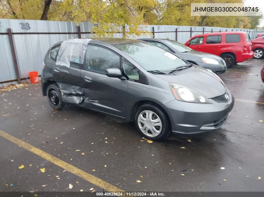 2013 Honda Fit VIN: JHMGE8G30DC048745 Lot: 40829624