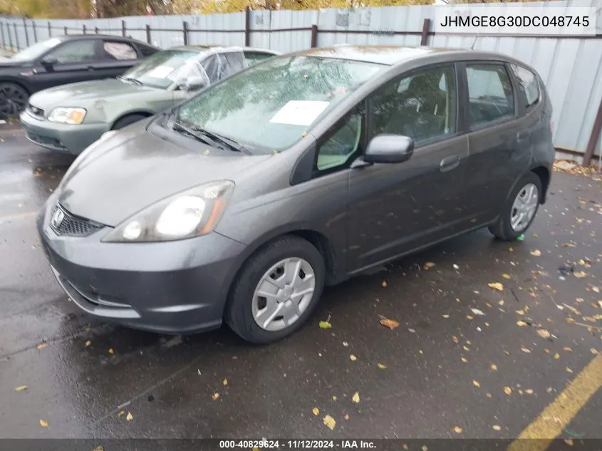 2013 Honda Fit VIN: JHMGE8G30DC048745 Lot: 40829624