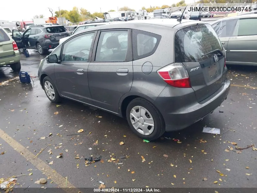 2013 Honda Fit VIN: JHMGE8G30DC048745 Lot: 40829624