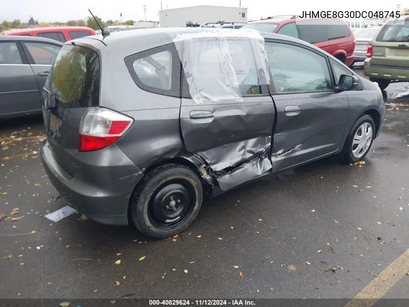 2013 Honda Fit VIN: JHMGE8G30DC048745 Lot: 40829624