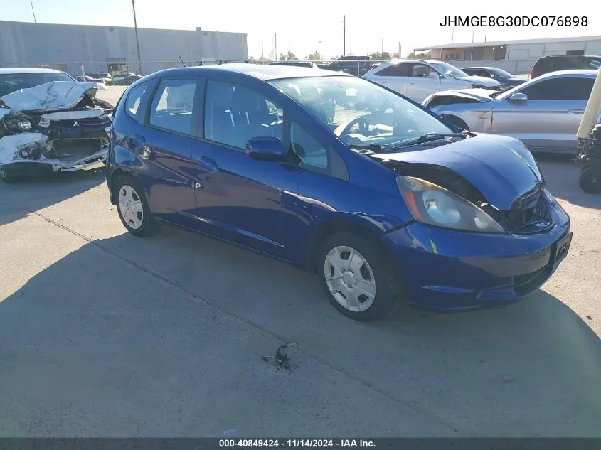 2013 Honda Fit VIN: JHMGE8G30DC076898 Lot: 40849424