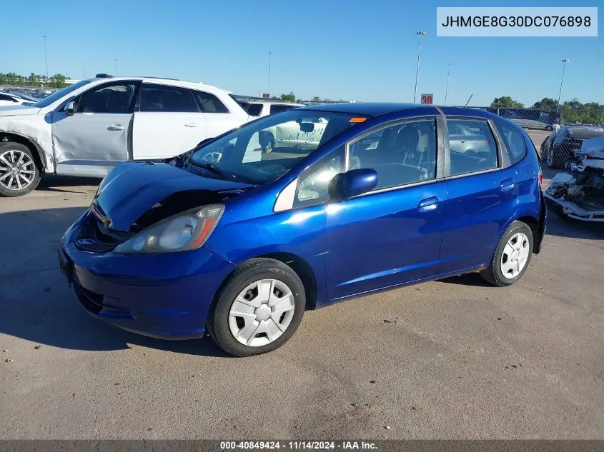 2013 Honda Fit VIN: JHMGE8G30DC076898 Lot: 40849424