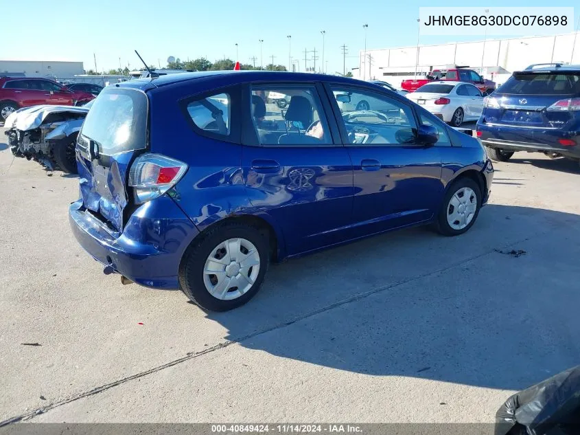 2013 Honda Fit VIN: JHMGE8G30DC076898 Lot: 40849424