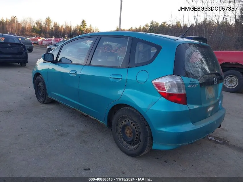 2013 Honda Fit VIN: JHMGE8G33DC057357 Lot: 40856513