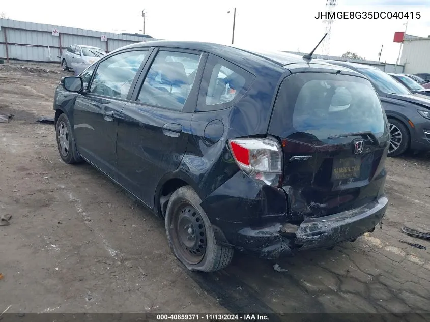 2013 Honda Fit VIN: JHMGE8G35DC040415 Lot: 40859371