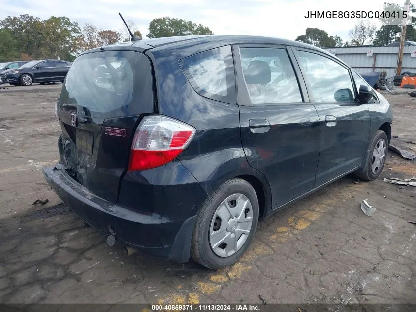 2013 Honda Fit VIN: JHMGE8G35DC040415 Lot: 40859371