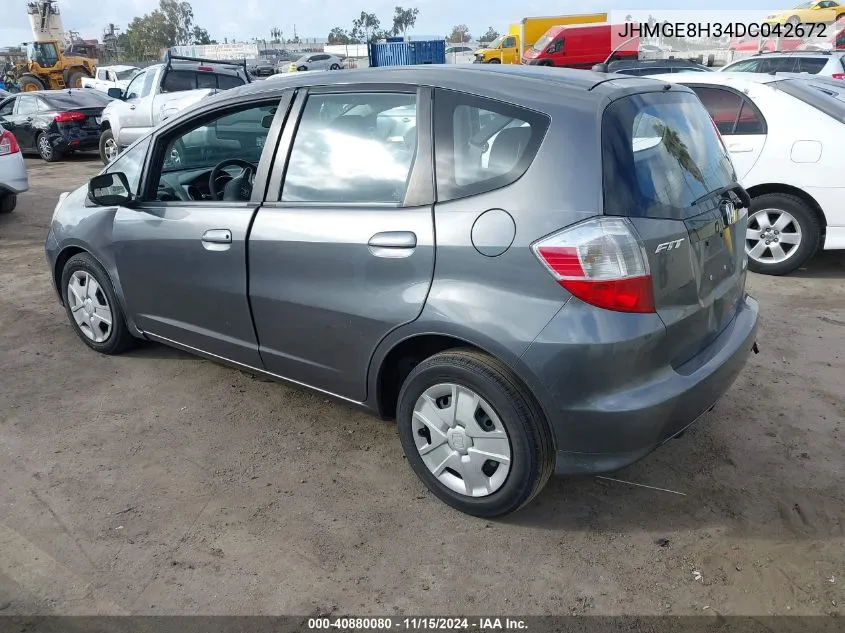 2013 Honda Fit VIN: JHMGE8H34DC042672 Lot: 40880080