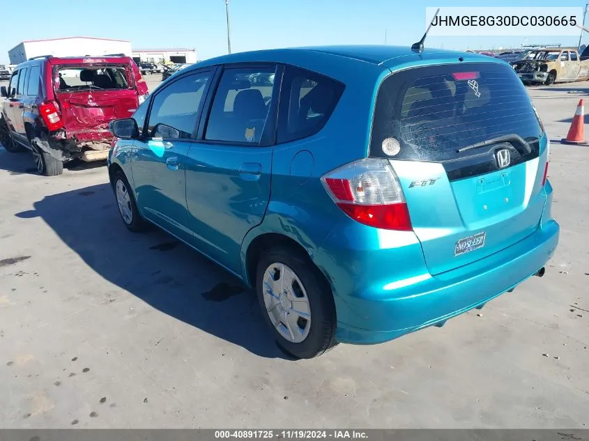 2013 Honda Fit VIN: JHMGE8G30DC030665 Lot: 40891725