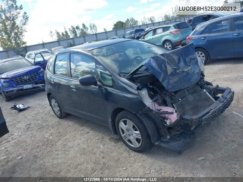 2014 Honda Fit VIN: LUCGE8H52E3000212 Lot: 12122966