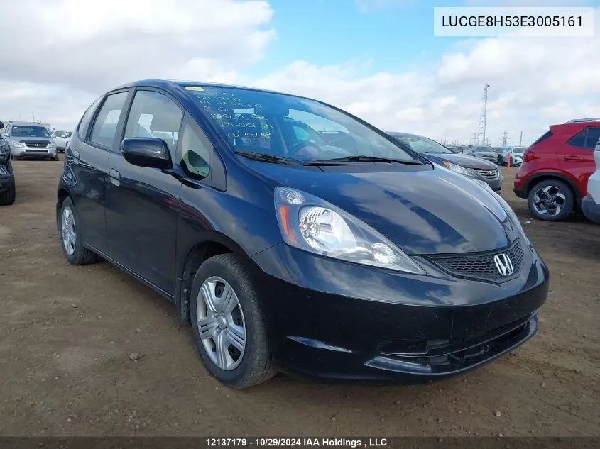 2014 Honda Fit VIN: LUCGE8H53E3005161 Lot: 12137179