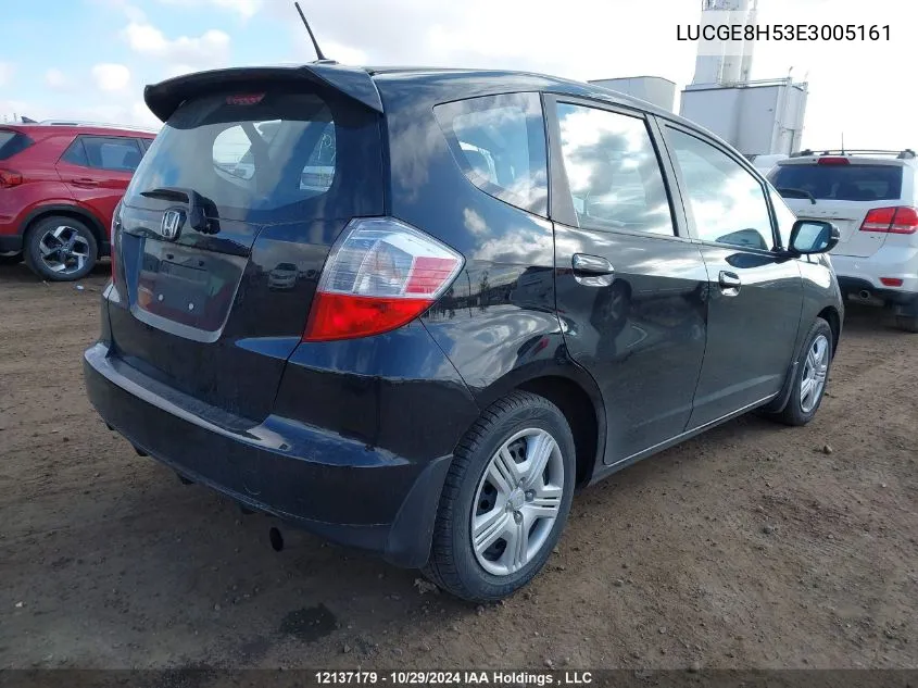 2014 Honda Fit VIN: LUCGE8H53E3005161 Lot: 12137179