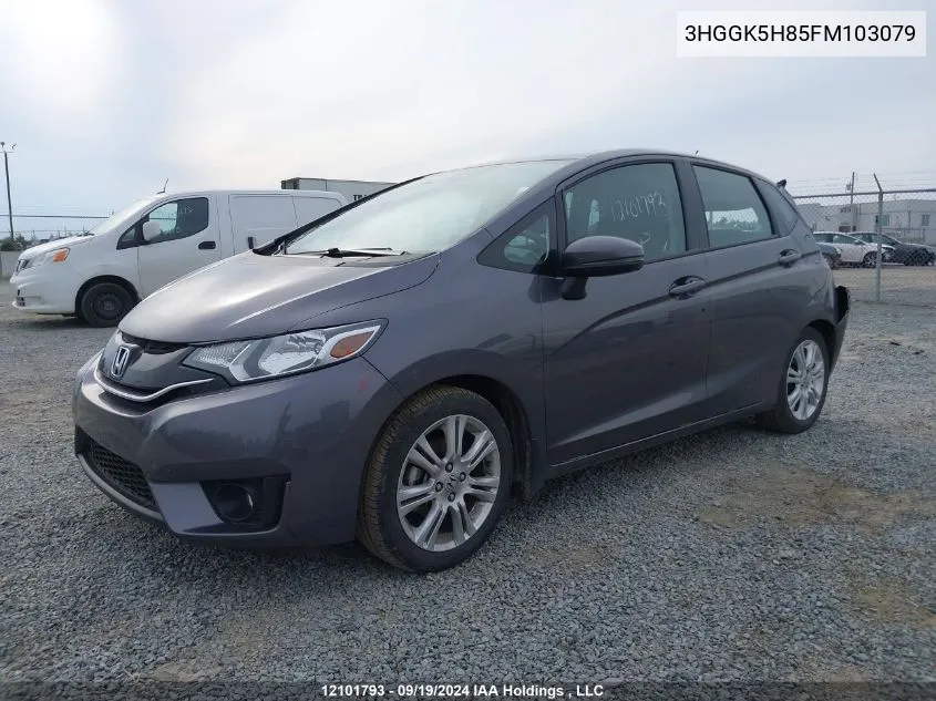 2015 Honda Fit VIN: 3HGGK5H85FM103079 Lot: 12101793