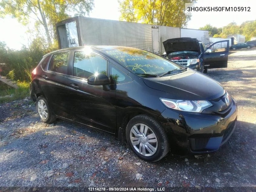 2015 Honda Fit VIN: 3HGGK5H50FM105912 Lot: 12114278