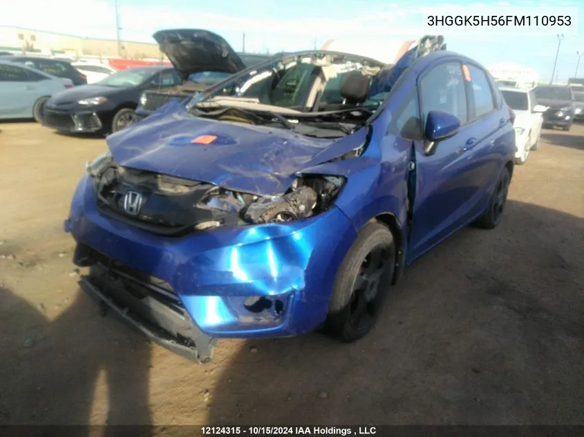 2015 Honda Fit VIN: 3HGGK5H56FM110953 Lot: 12124315